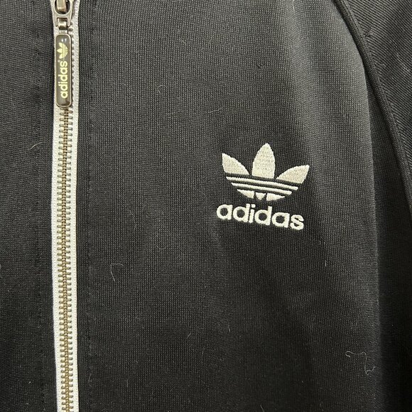 Adidas Men’s Essential Tricot Track Jacket Black White Size Small - Picture 2 of 4